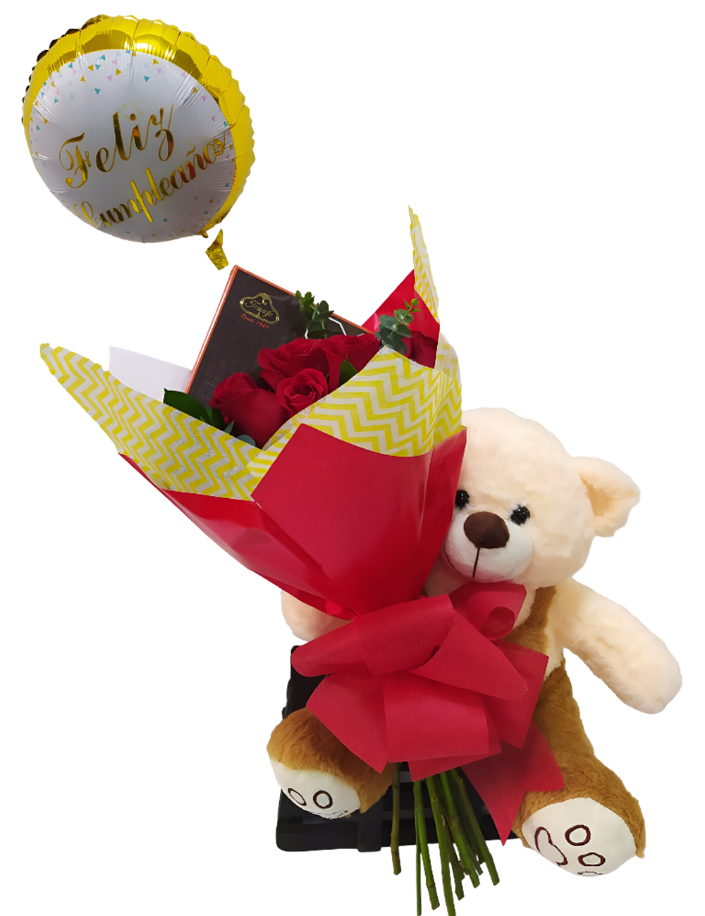 Ramo de flores Con Peluche y Globo Kabul
