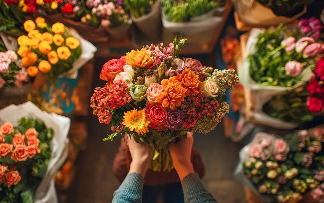 Floristerías con ramos de flores que crean emociones