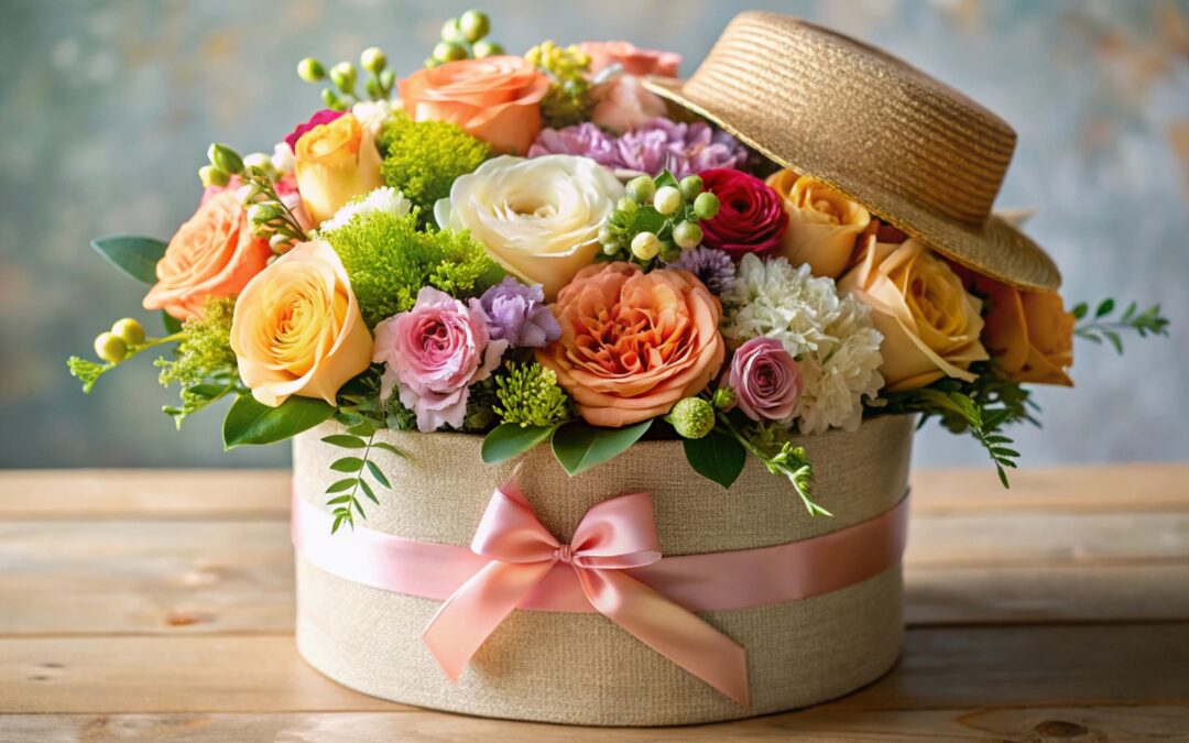 Ramos con cinta bordada que celebran el Día de la Mujer