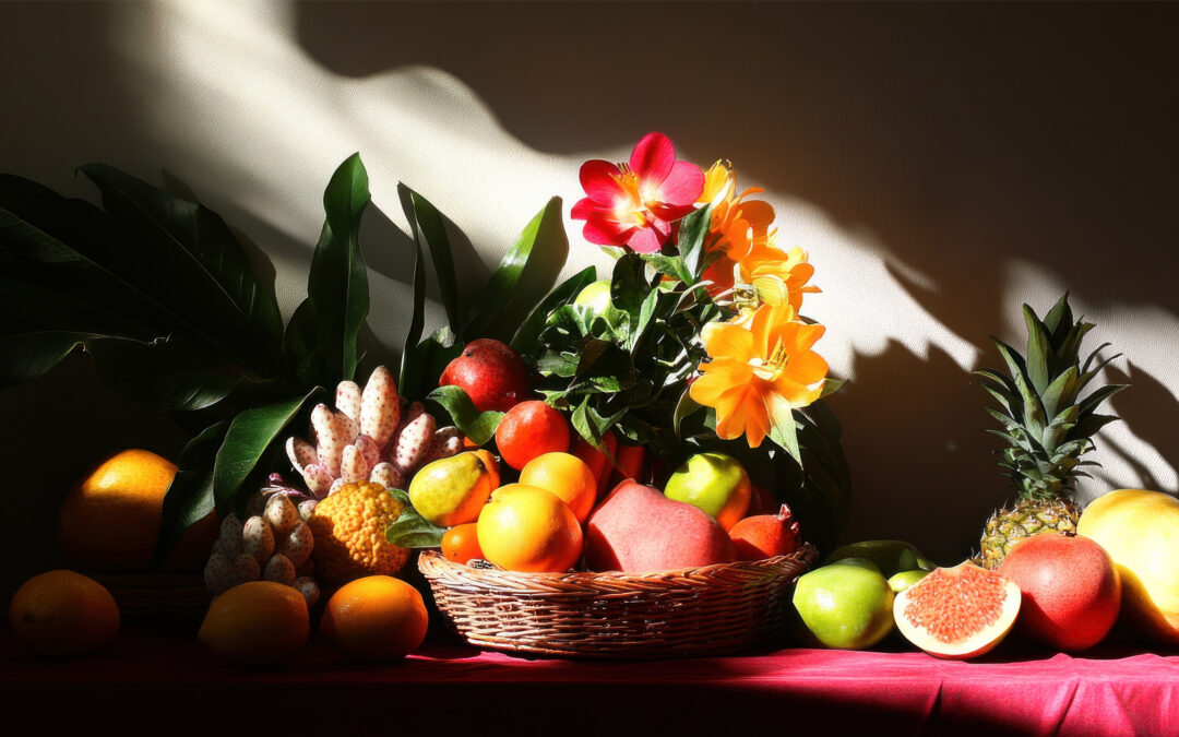 Ramos con frutas que sorprenden con creatividad y frescura