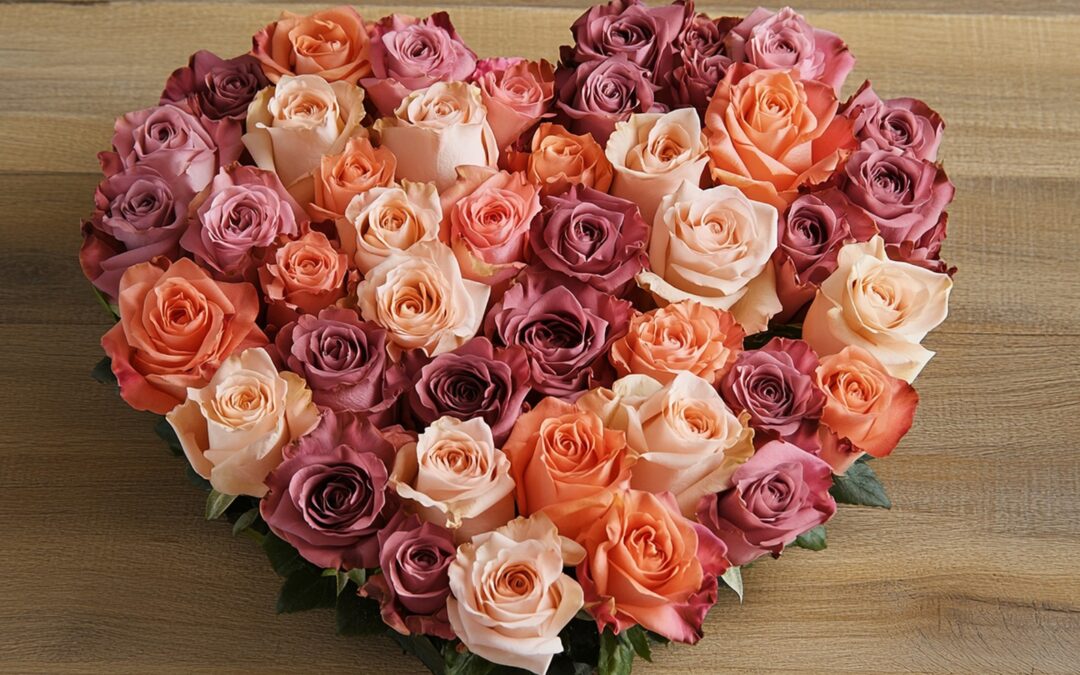 Arreglos en forma de corazón: el lenguaje perfecto del amor