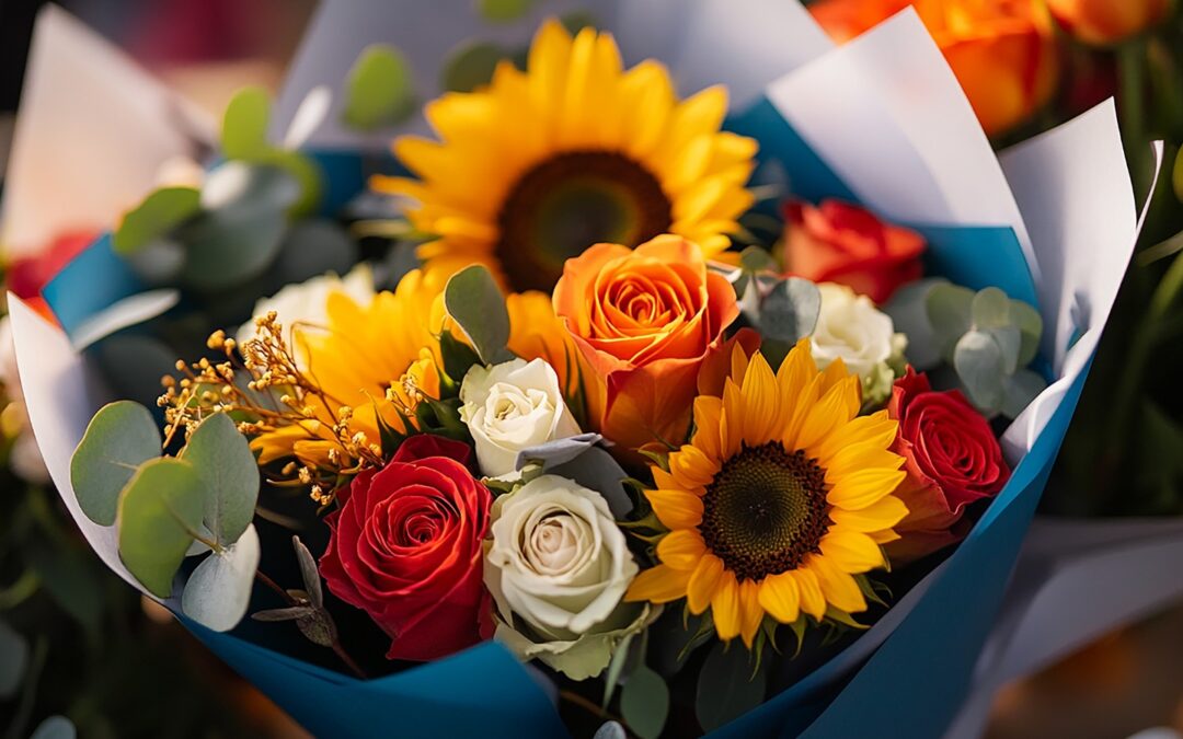 Ramos de flores de temporada en el norte de Bogotá